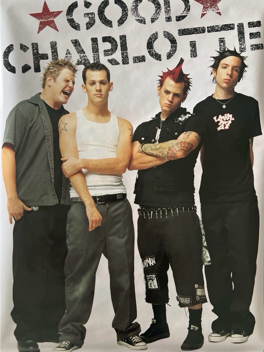 Good Charlotte Band Poster - Red, Black, White Aprox Size 24x36 Inches